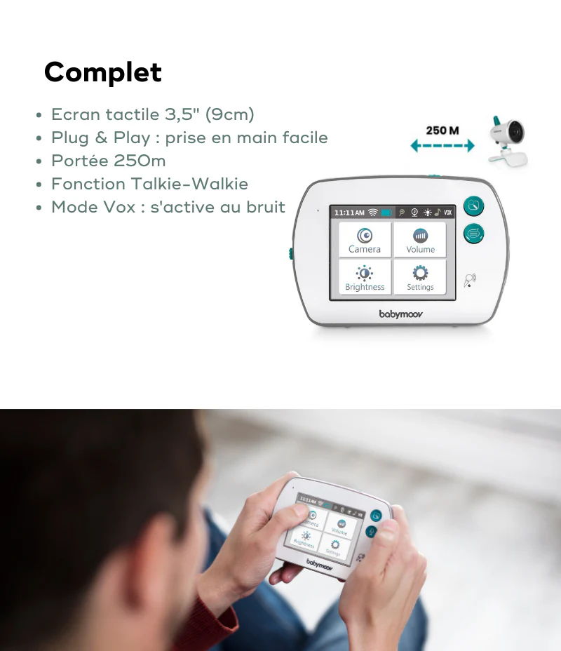 Babyphone Vidéo Reconditionné - Ecran Tactile - YOO-feel - Image 4