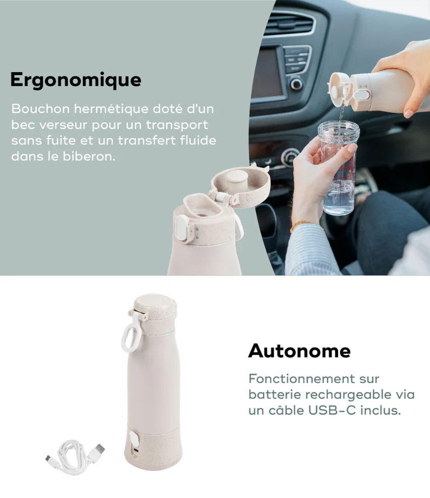 Chauffe-biberon nomade rechargeable Moov & Feed - Image 4