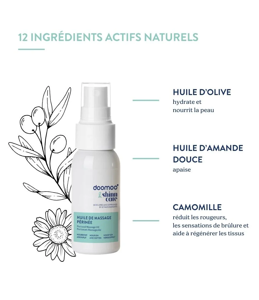 Coffret trio Huile anti-vergeture, Huile périnée, Gel prébiotique - Image 8