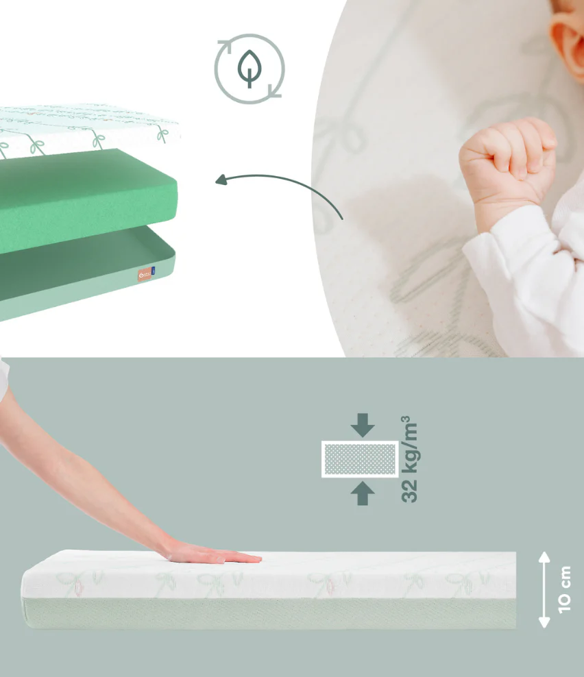Matelas Bébé Protection Antibactérienne Naturelle - COSY'LITE Imparfait - Image 6
