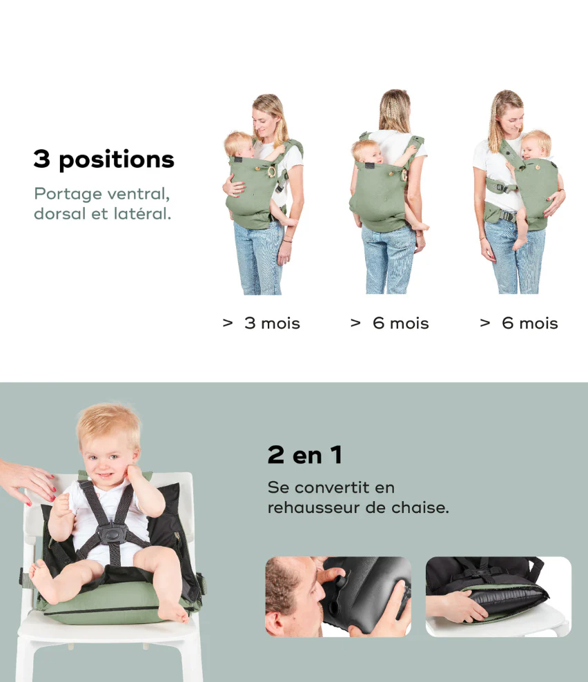 Pack Porte-bébé + coussin réducteur nouveau-né - Image 7